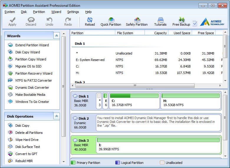 AOMEI Partition Assistant 8.6 Crack License Code Professional Edition