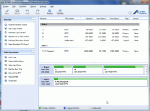 the interface of partition assistant