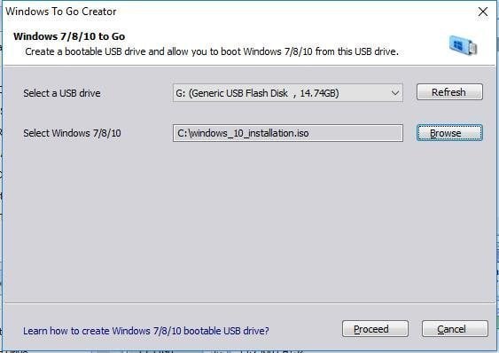 create windows bootable usb drive