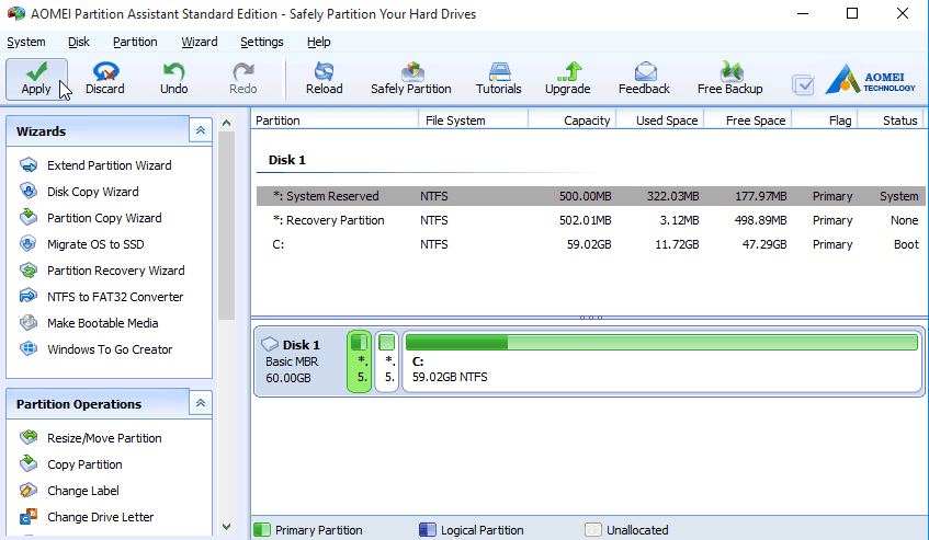access recovery partition after windows 10 upgrade
